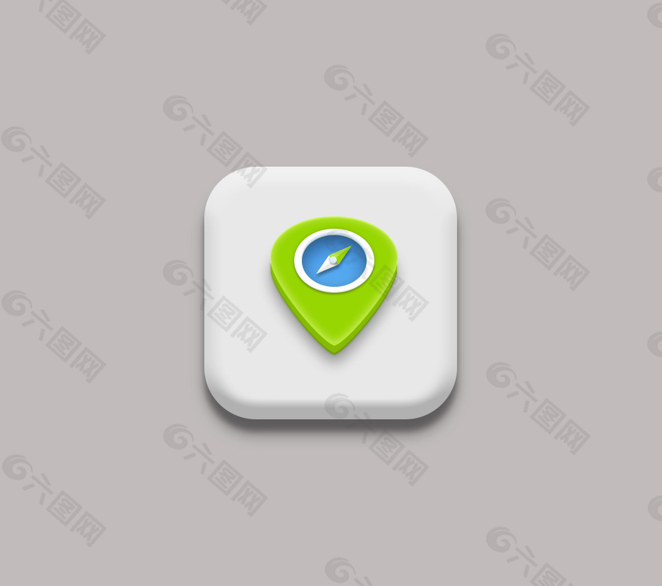 清新的指南针图标