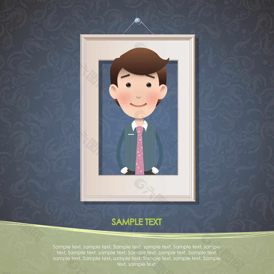 商人边框元素背景