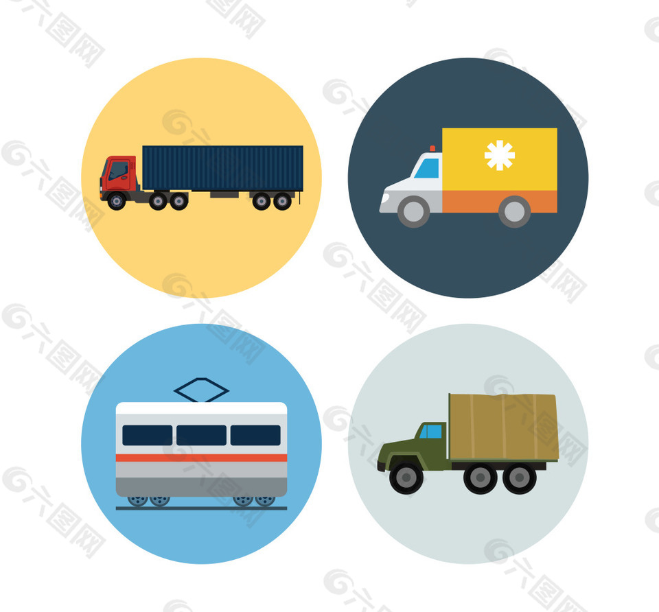 矢量大型货车图标