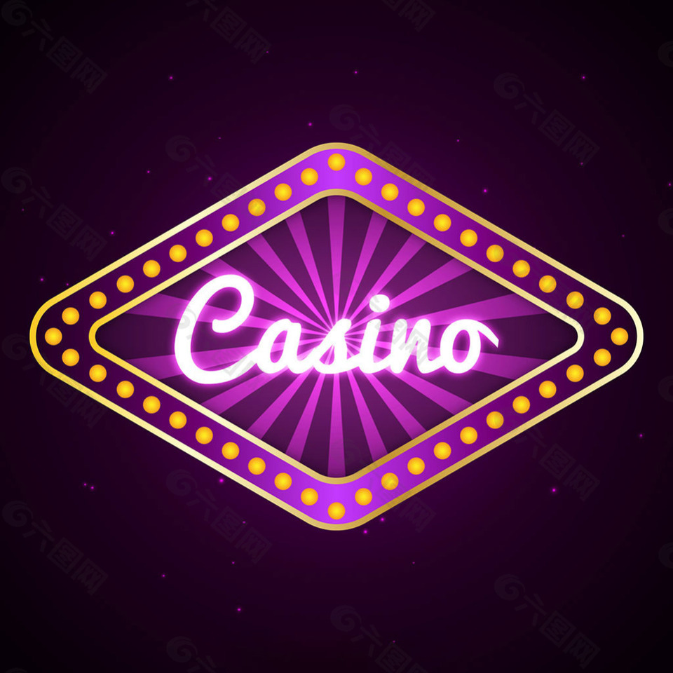 紫色赌场标志背景