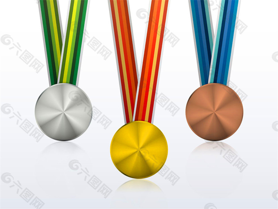 彩色飘带奖牌图片1