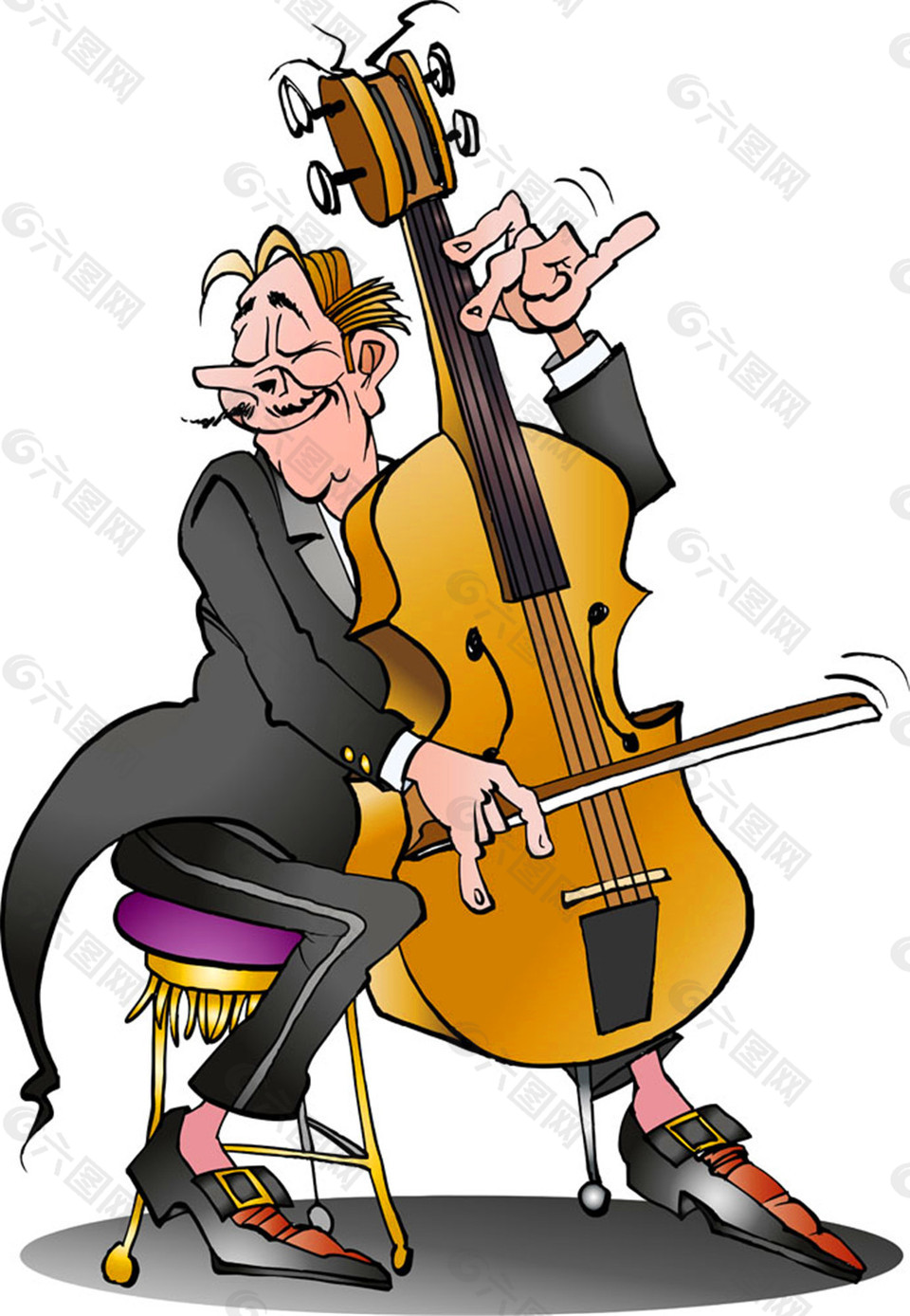 拉大提琴的男士图片