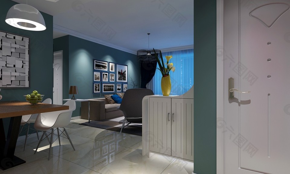 现代简约中式家居装修效果图