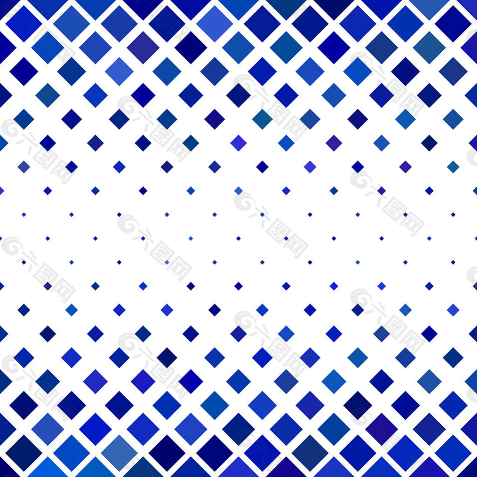 蓝色菱形装饰图案背景设计