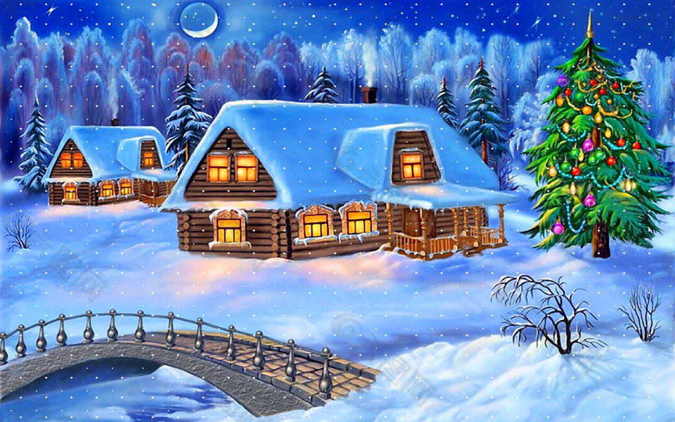 冬季卡通背景设计图片