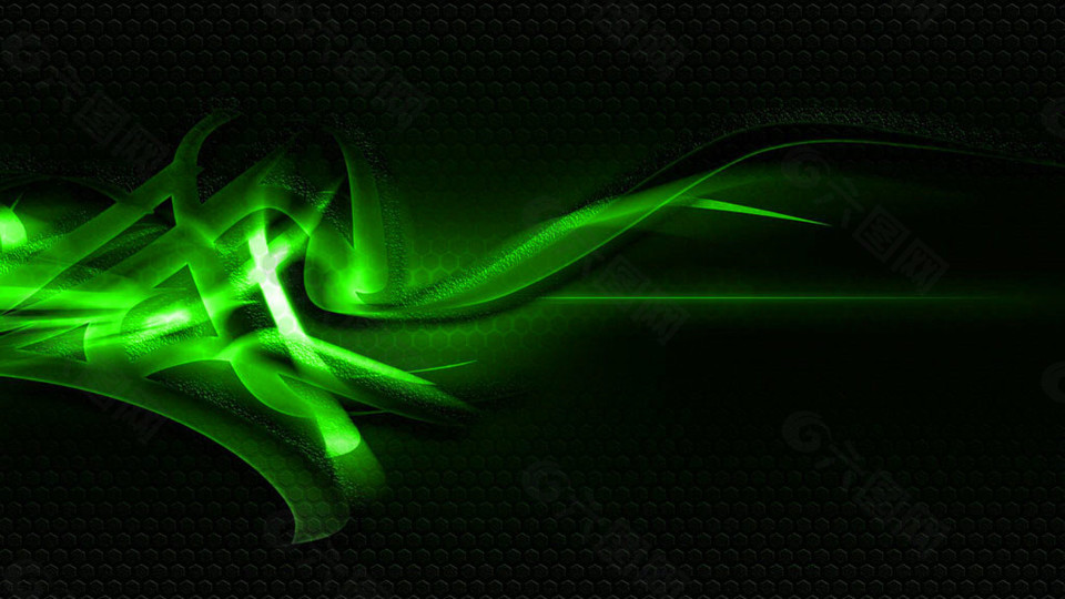绿色动感曲线波纹图片