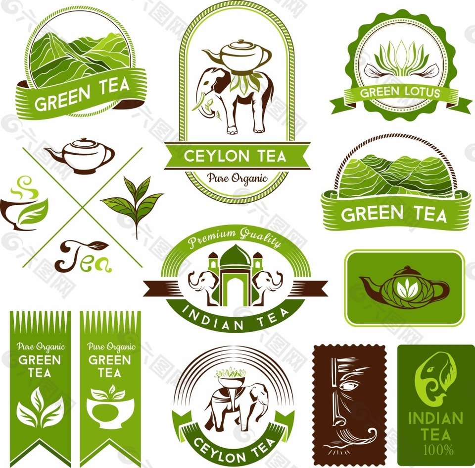 绿茶创意图标