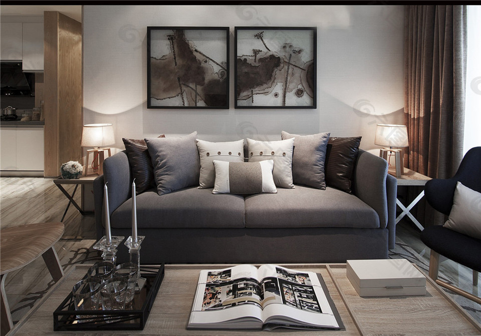 北欧现代客厅装修效果图