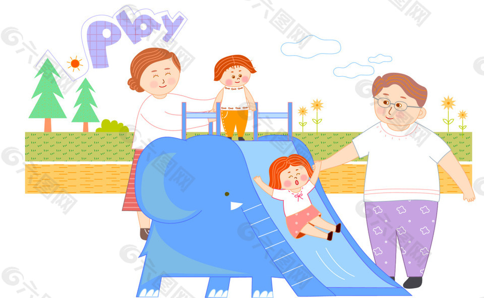 卡通人物游乐场