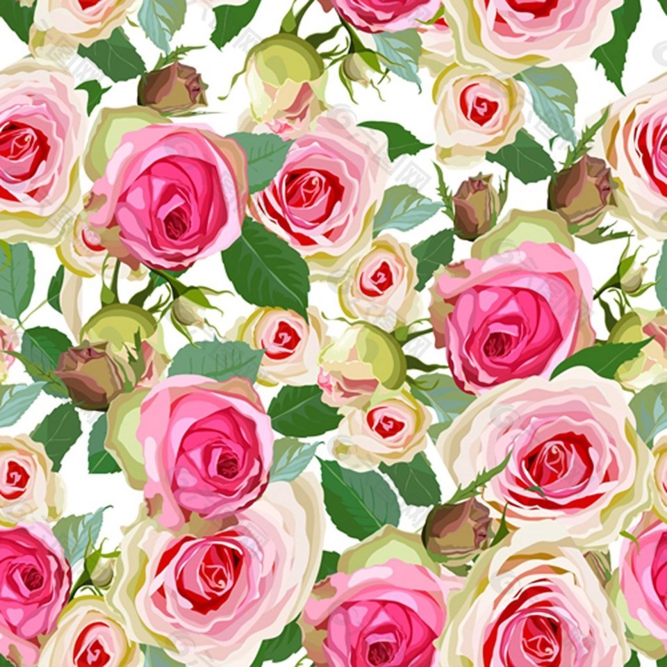 手绘玫瑰花背景素材背景素材免费下载 图片编号 六图网