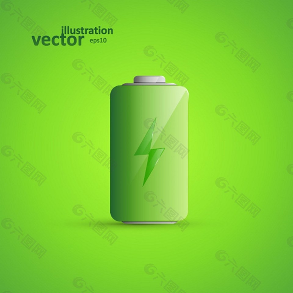 绿色电池背景素材