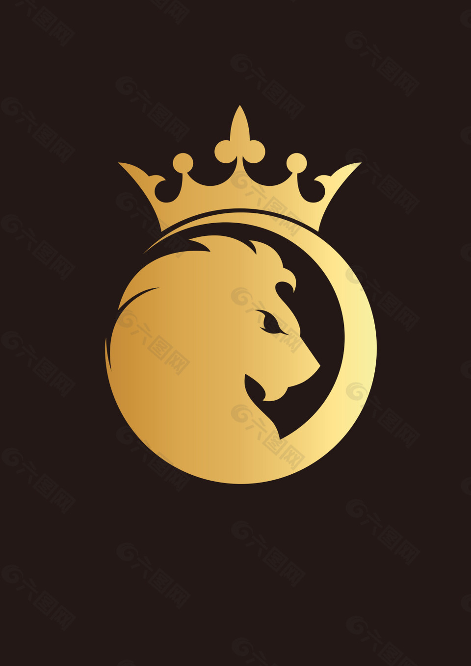 金色狮子皇冠logo