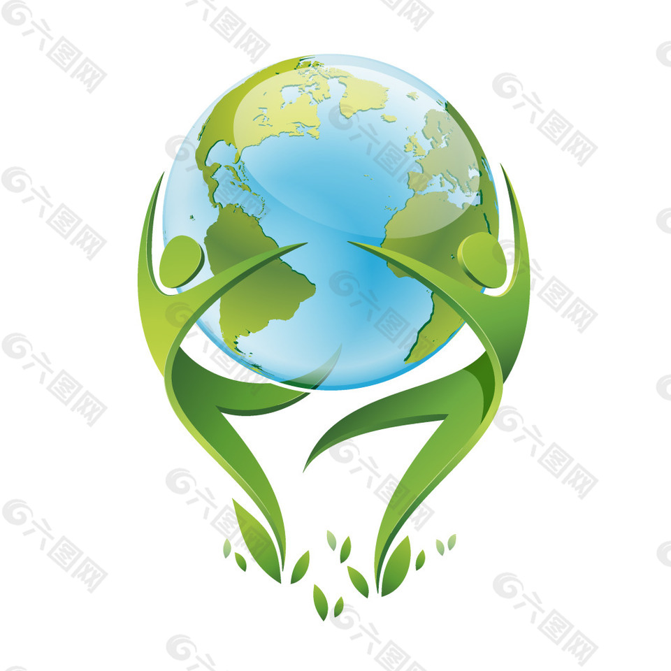 绿色舞蹈地球元素