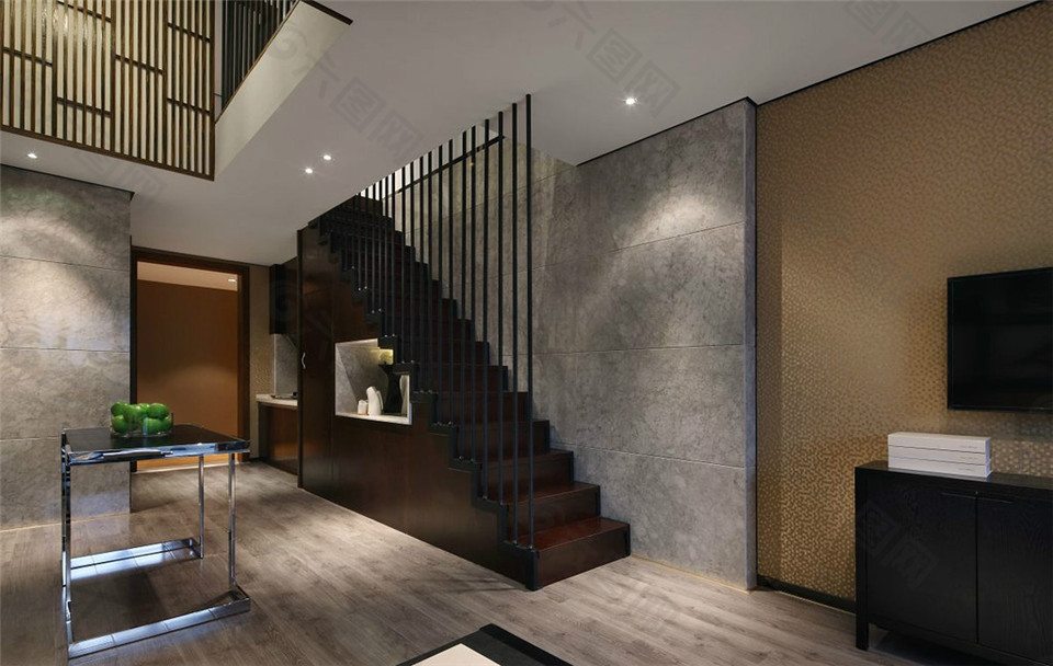 简约客厅楼梯设计图