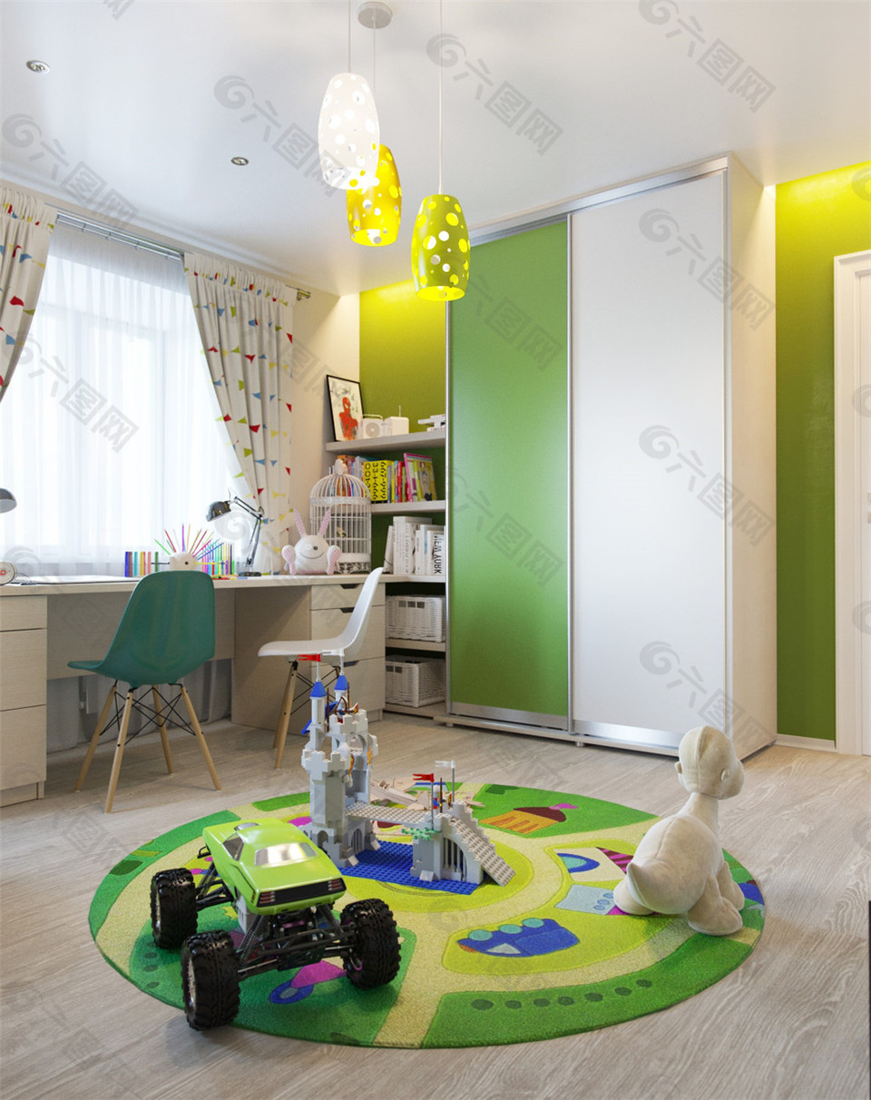 现代简约儿童房装修效果图