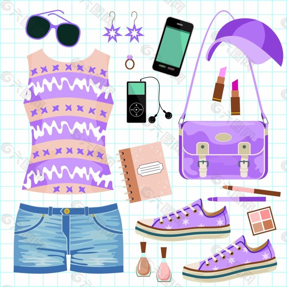夏天紫色服装设计