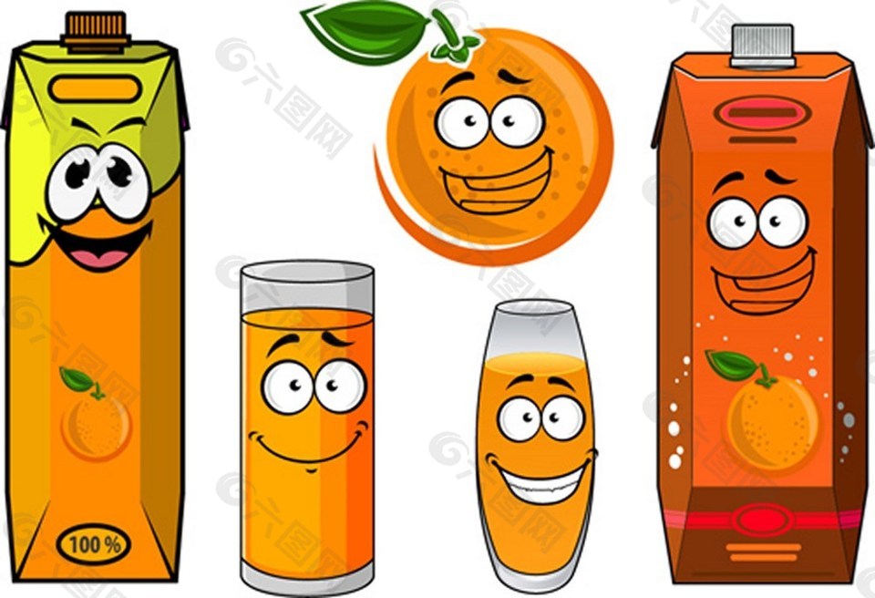 橘色橙子汁饮料背景图