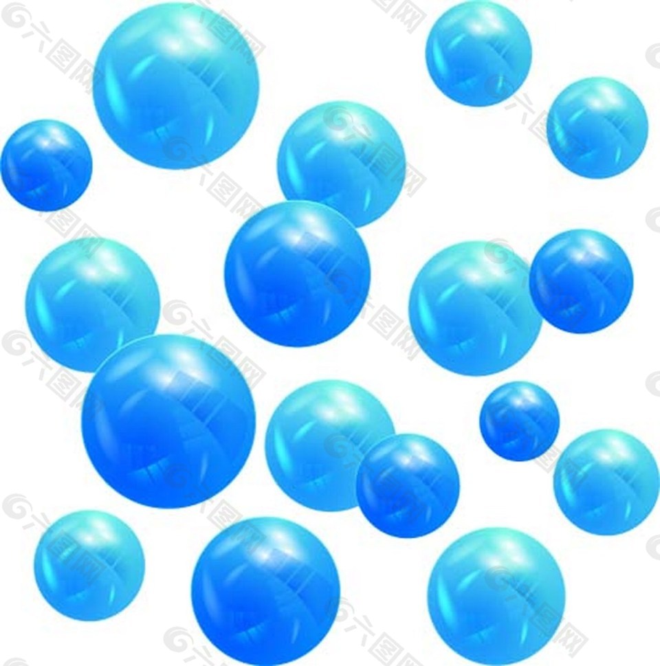 蓝色圆球背景图