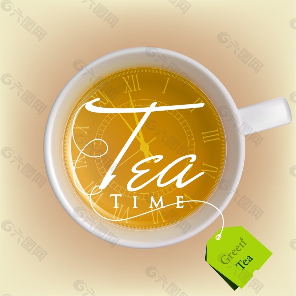矢量茶饮茶杯图标