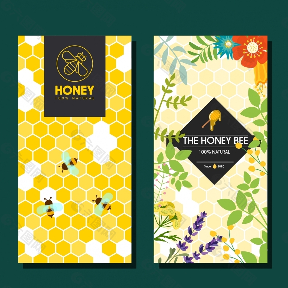 唯美蜂蜜海报包装设计