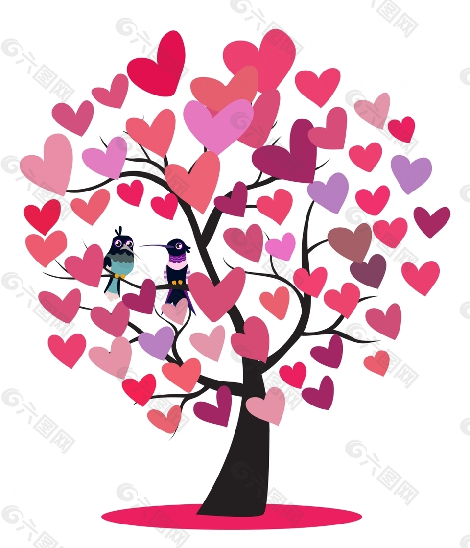 情人节爱心树木