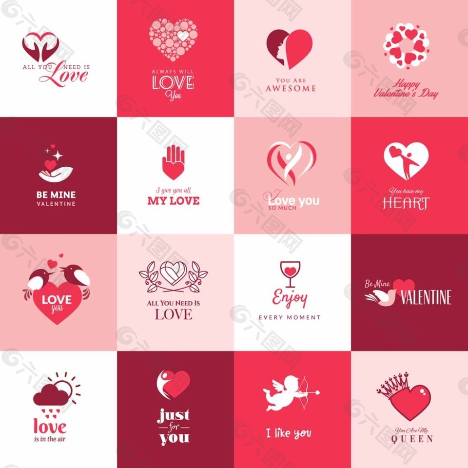 红色爱情标志