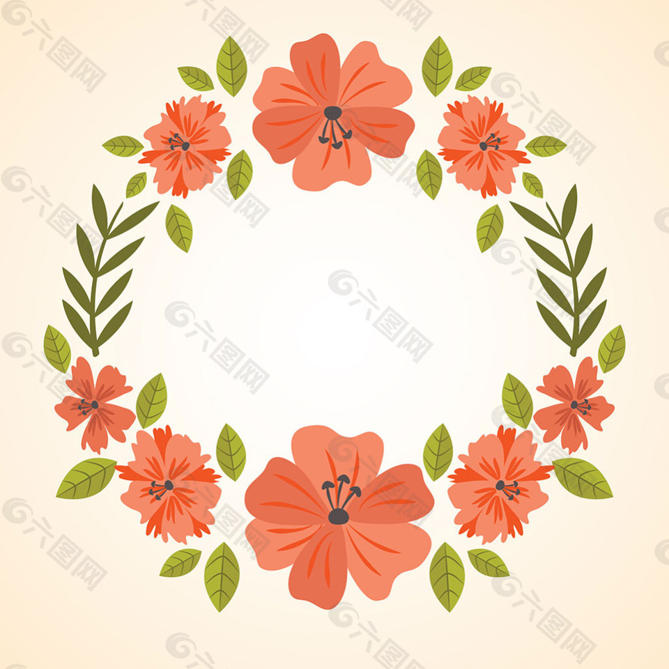 红色花卉花边边框背景矢量素材设计元素素材免费下载 图片编号 六图网