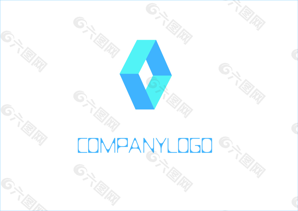 现代科技简约方形logo