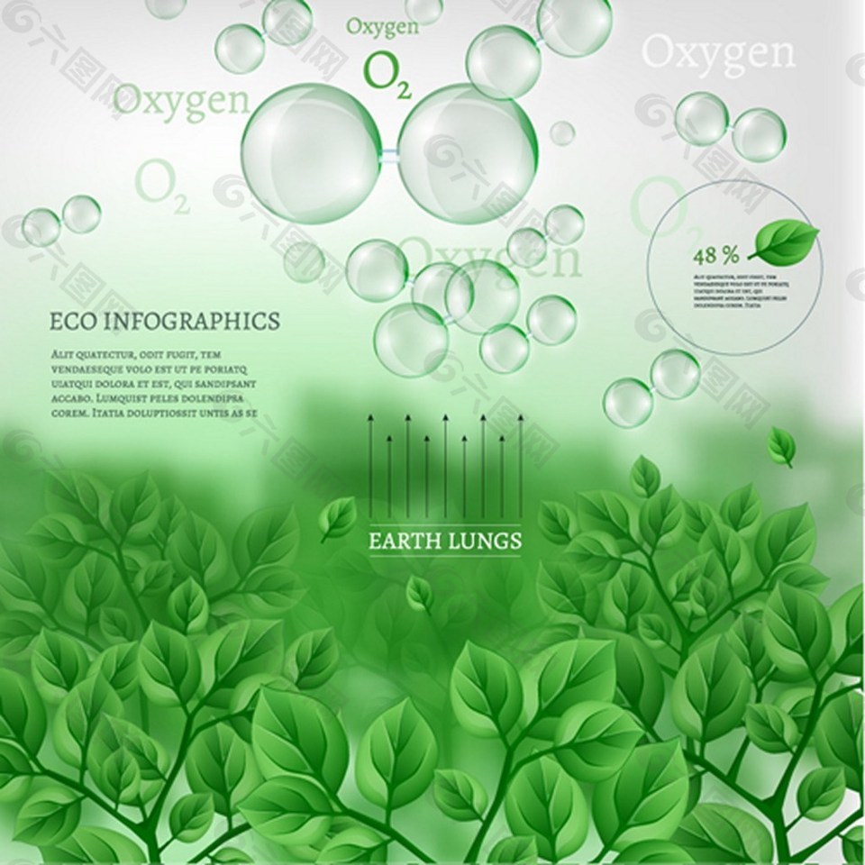 绿色生态植物水背景图