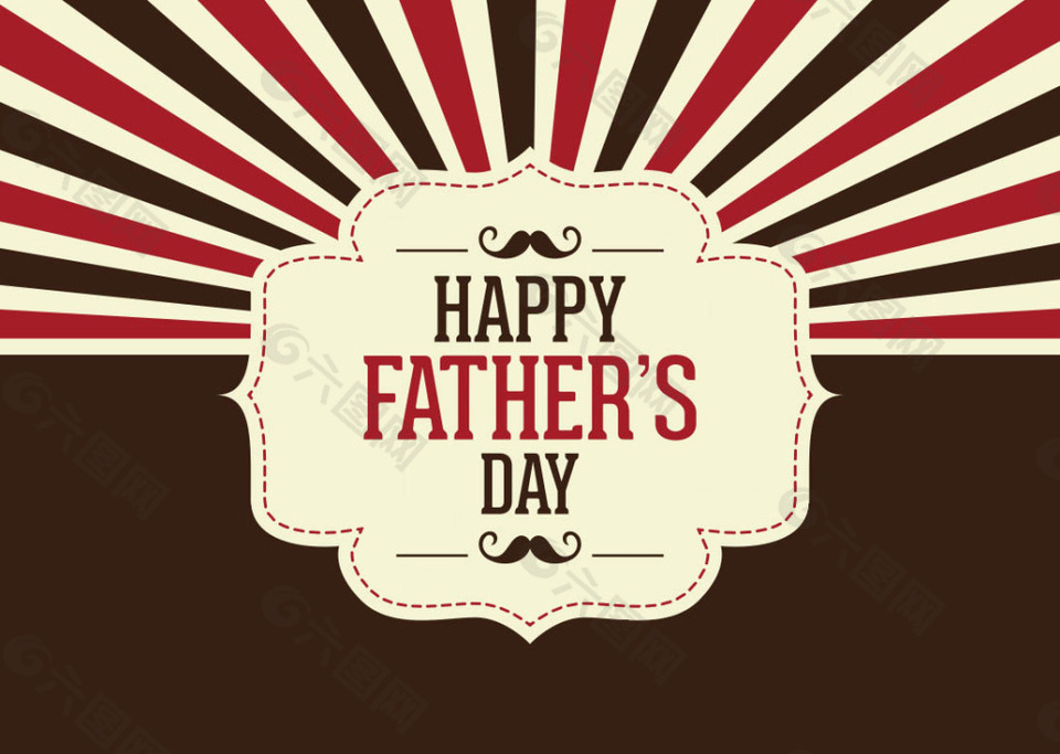 怀旧风格简约父亲节海报