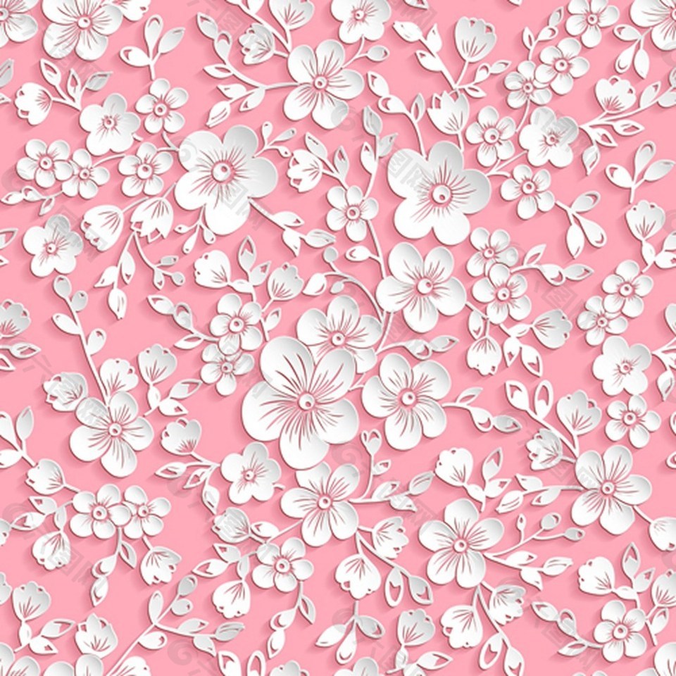 漂亮的粉色鲜花背景图