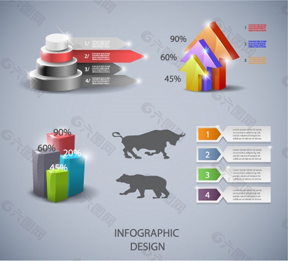 动物信息采集商业图表设计图