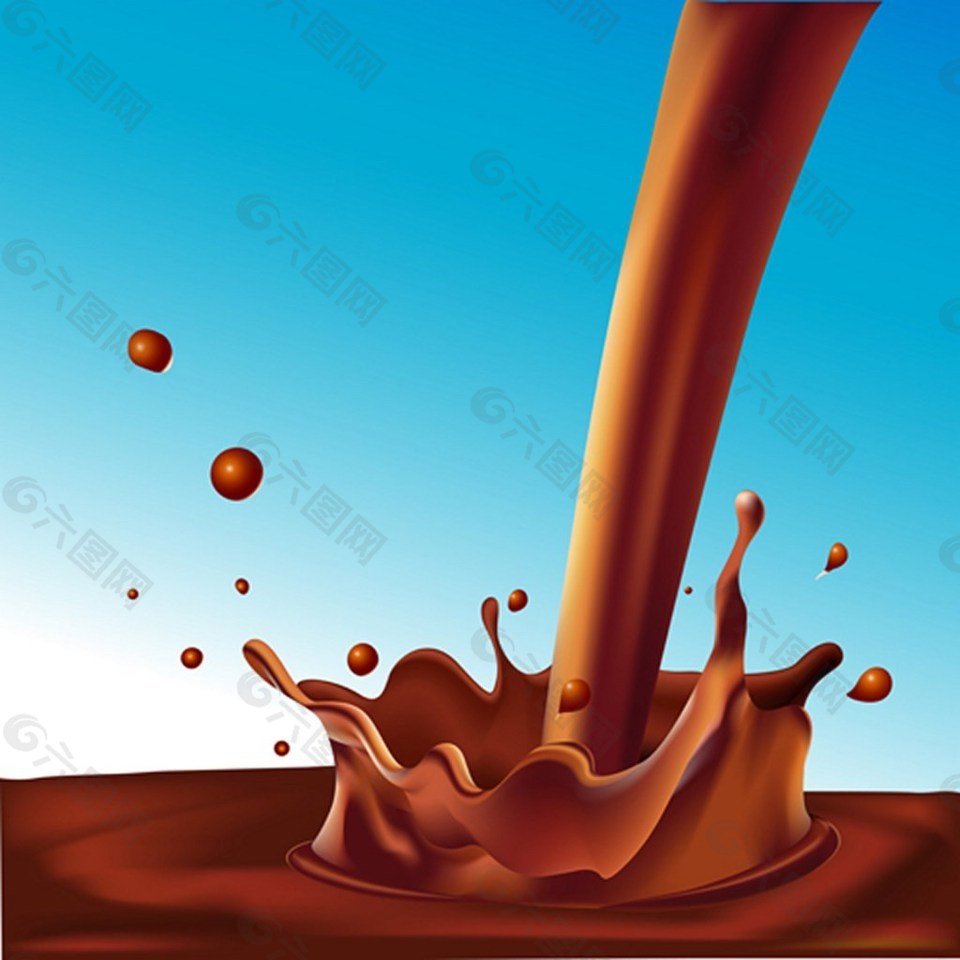 巧克力牛奶饮料背景图