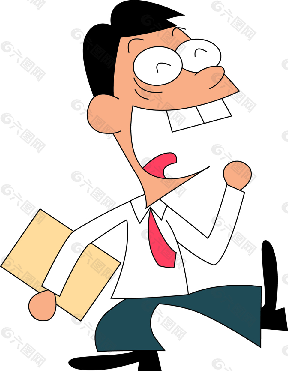 卡通教育公务人物