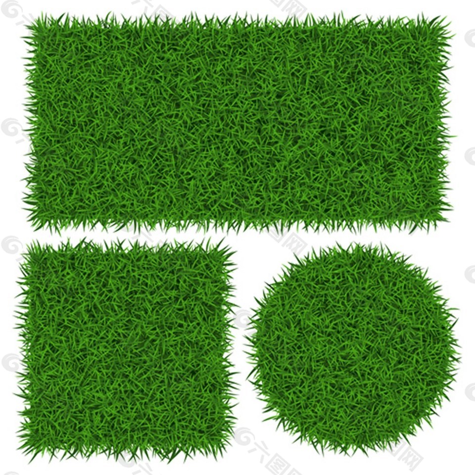 绿色几何图形草地背景图