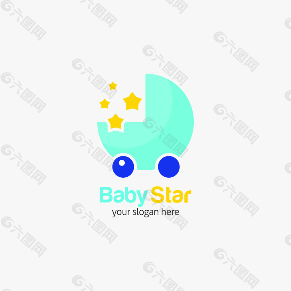 小婴儿baby卡通人物矢量图标素材