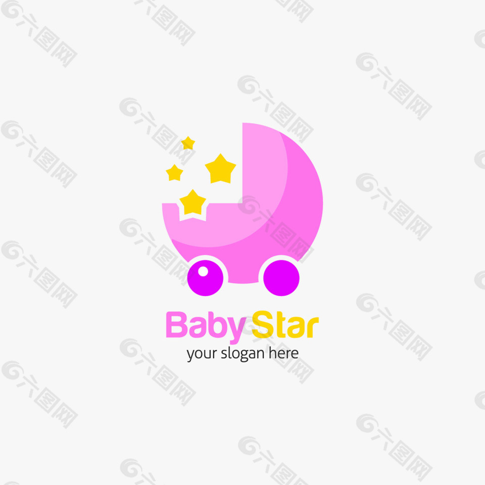 小婴儿baby卡通人物矢量图标素材