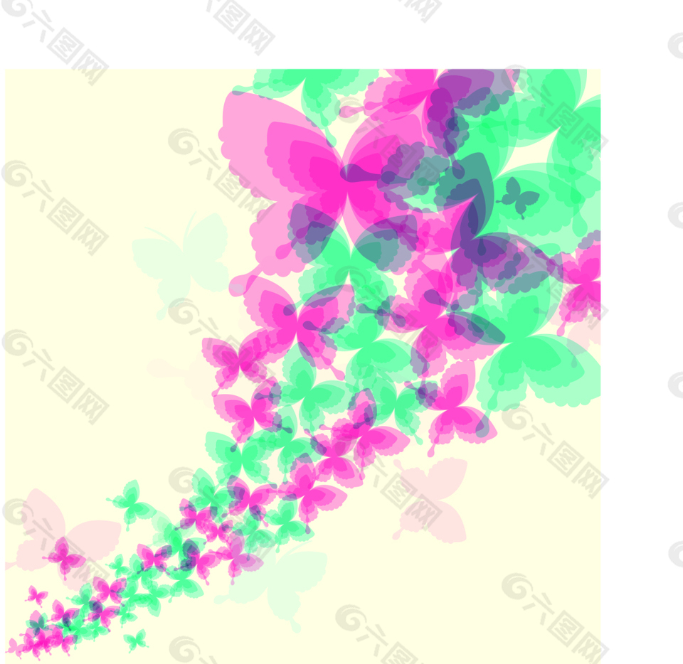 彩色放射花卉抽象背景素材