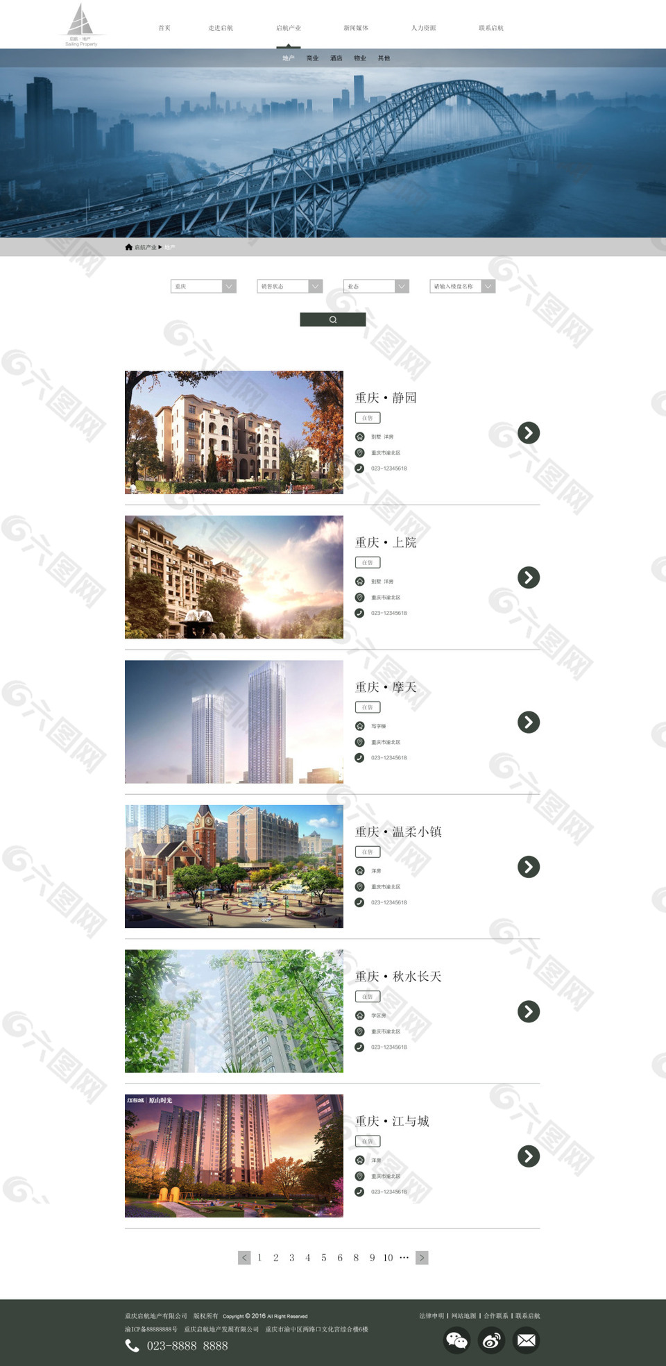 房地产 (启航产业）详情页