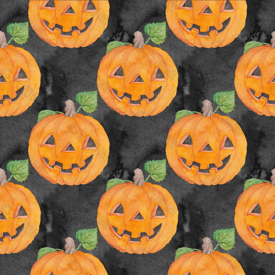 卡通南瓜灯背景图片