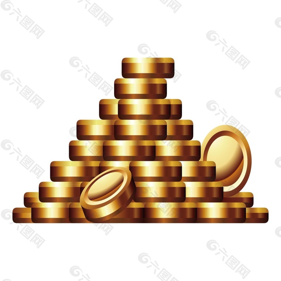 3D立体金币元素