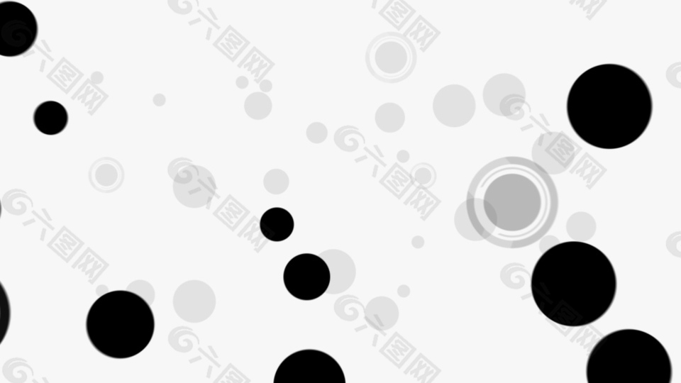 黑白圆点视频背景设计