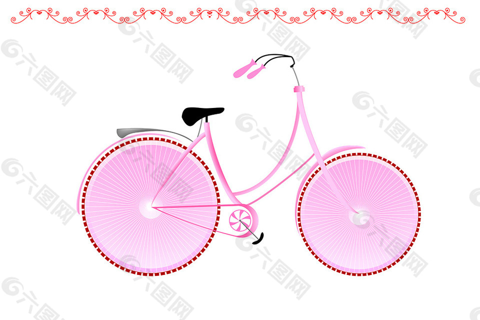 自行车装饰画素材