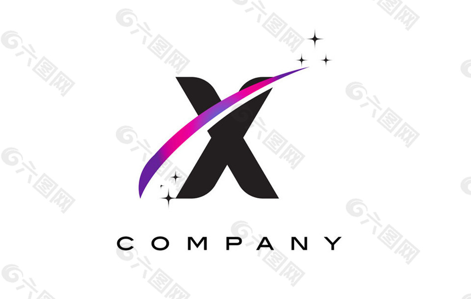 X字母logo设计图片