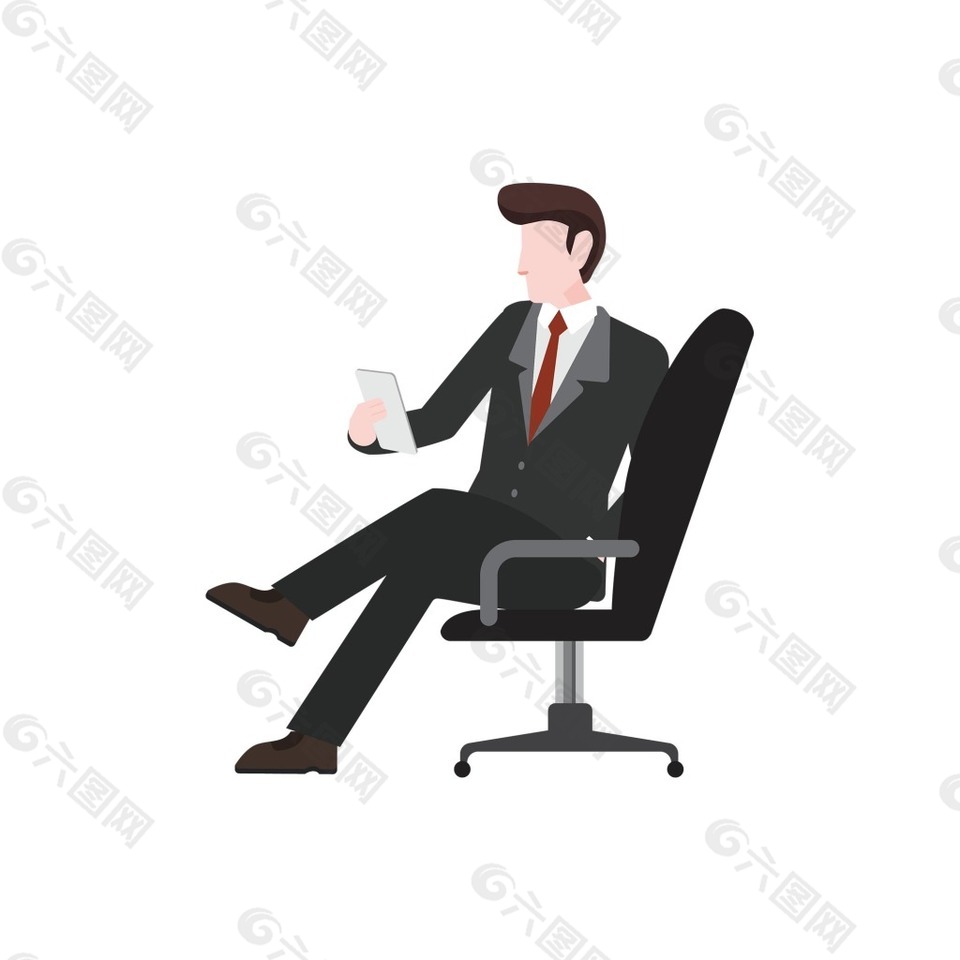 3D立体工作小人元素