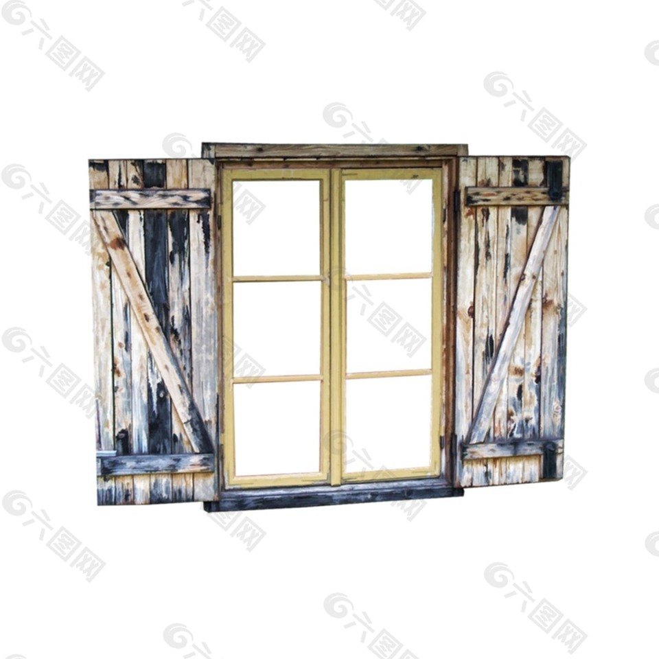 3D木质门窗元素