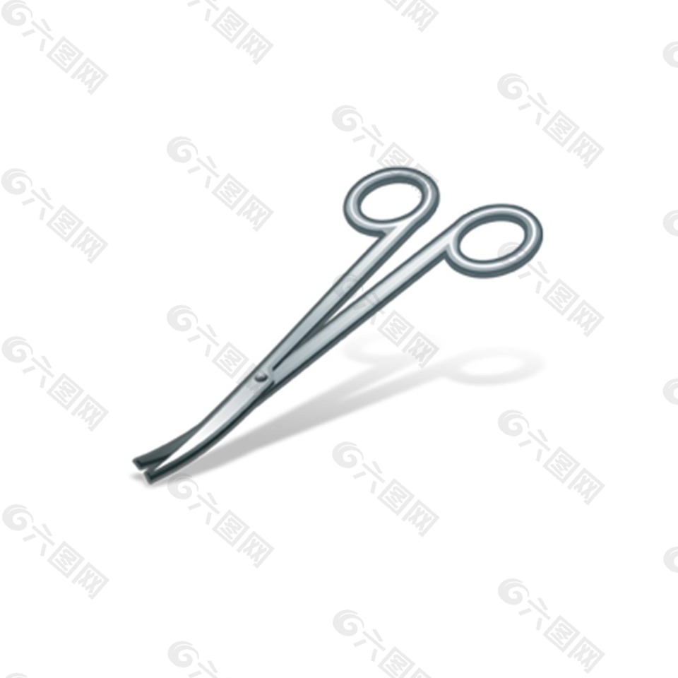 矢量金属剪刀元素