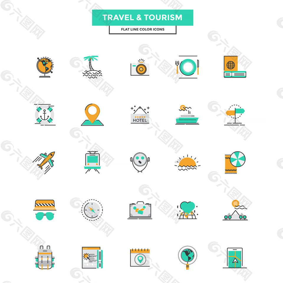 创意旅游图标图片