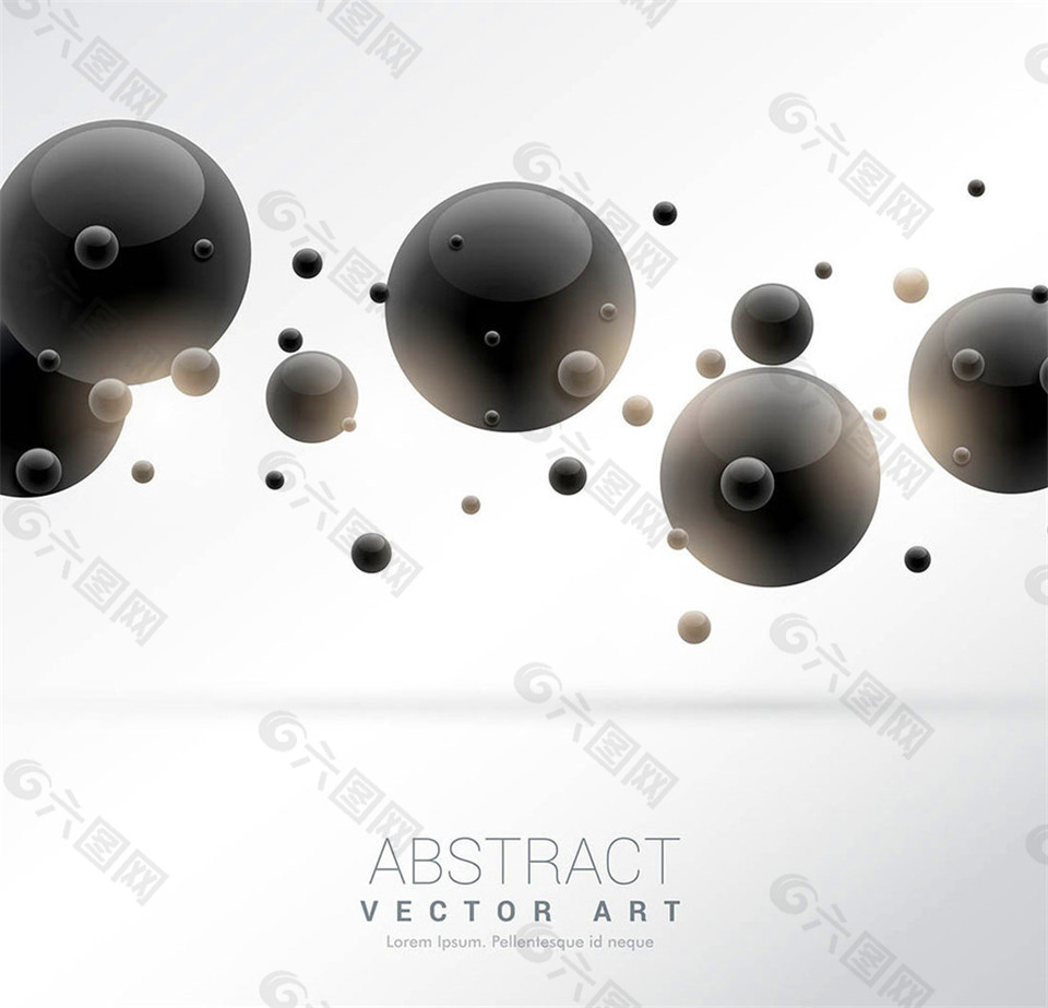 黑色球体抽象背景图片