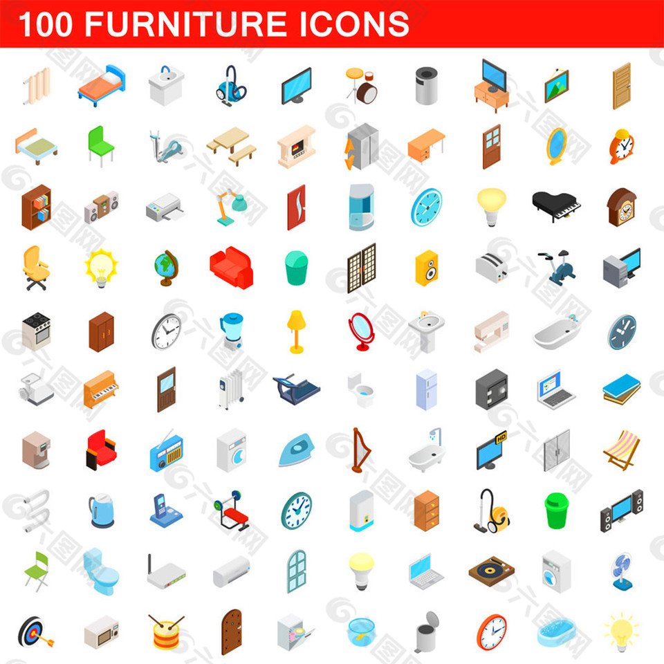 卡通家具图标图片